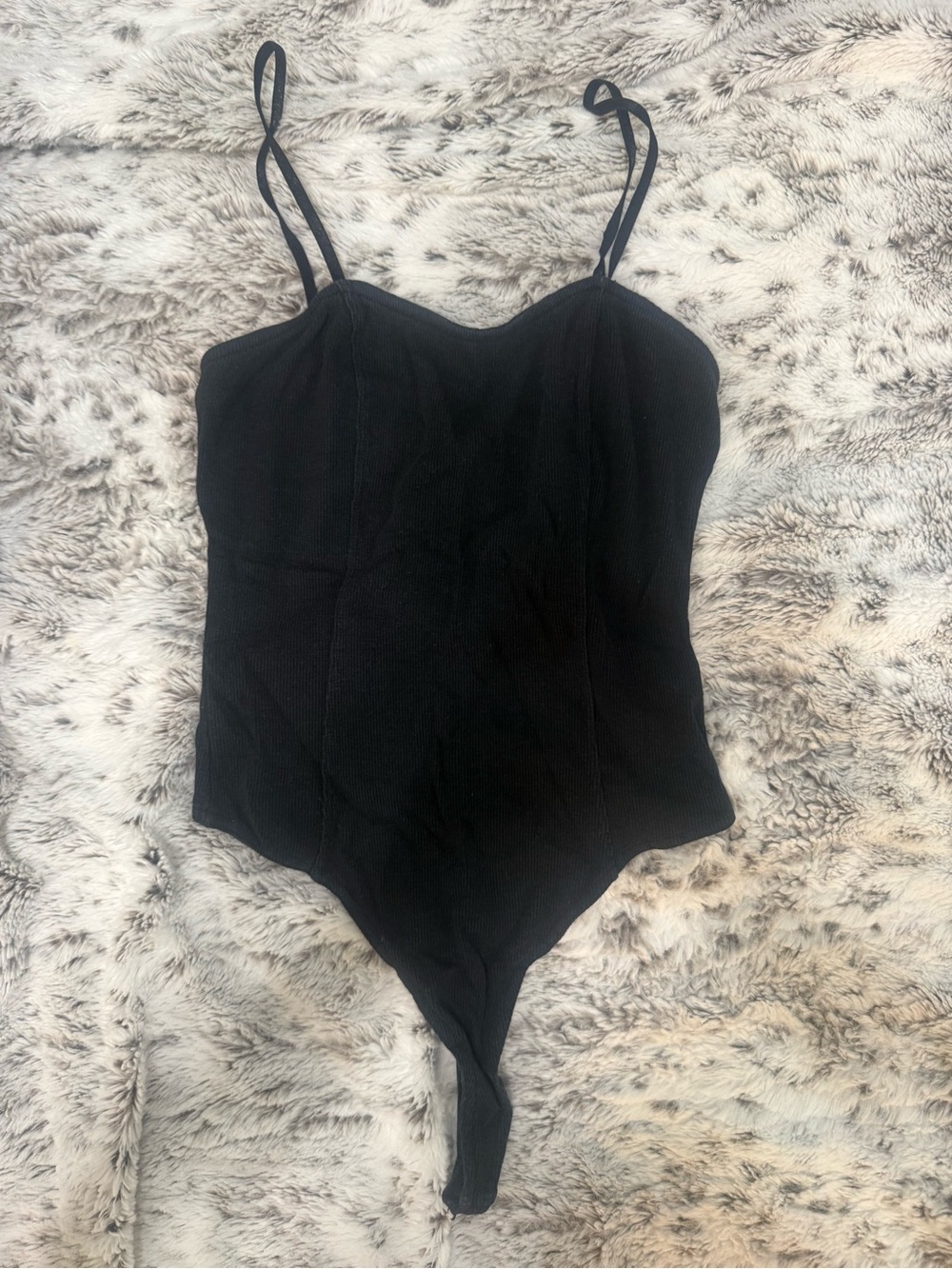 Open Edit Black Body Suit